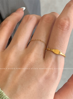 钛钢简约小众不掉色戒指