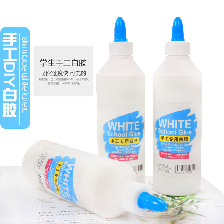 手工白乳胶儿童DIY安全不伤手白胶粘纸箱木工材料液体胶大桶胶水 - 图0