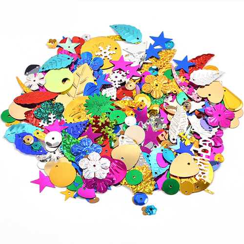 包邮diy手工亮片配件珠片珠光亮片异形彩色亚克力钻手工制作材料 - 图3