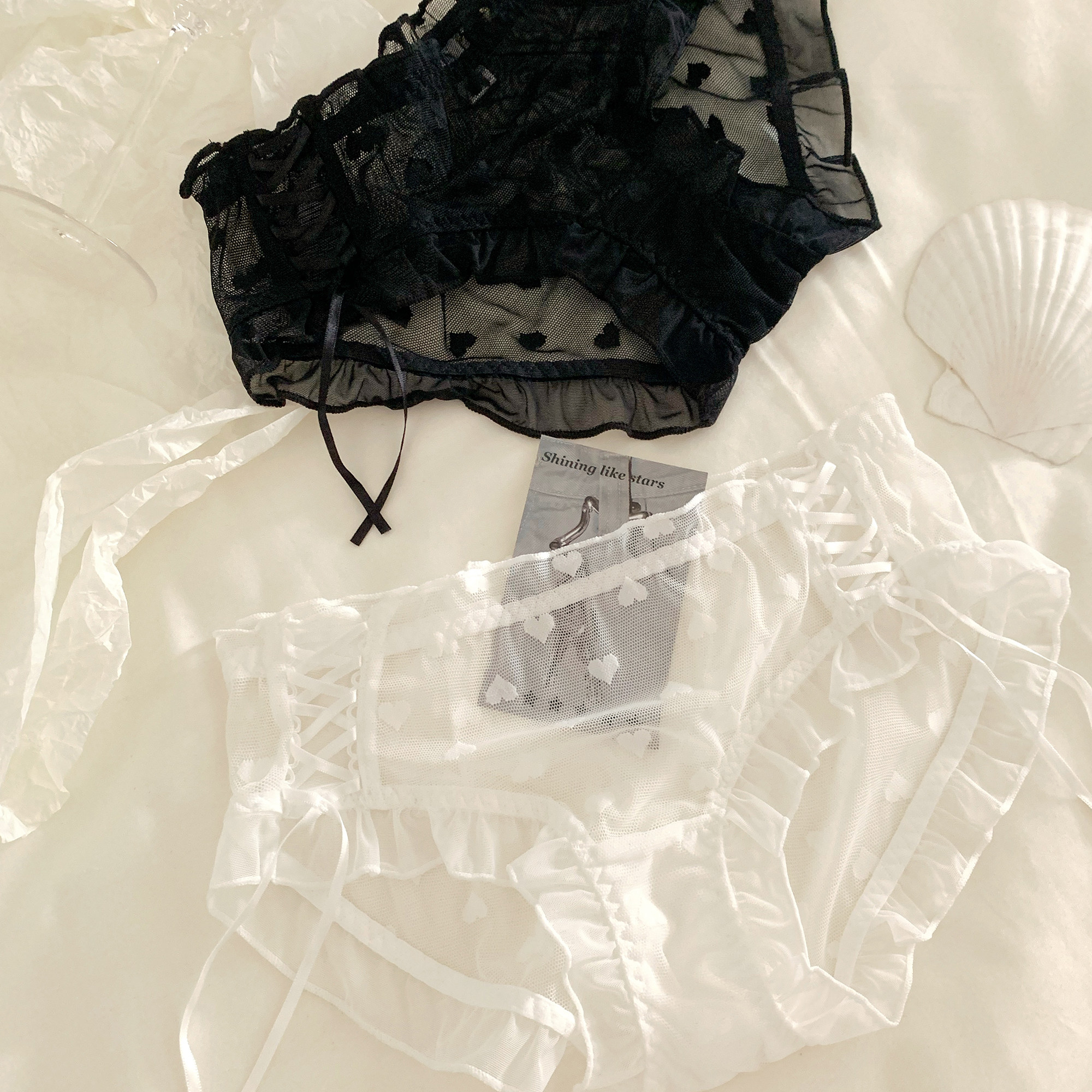 森日和叶性感蕾丝网纱女士三角裤夏季薄款2025新款纯欲甜美内裤女,淘宝优惠券,粉丝福利购,淘宝优惠卷