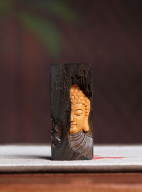 工厂批发沉香木雕观音如来情侣款