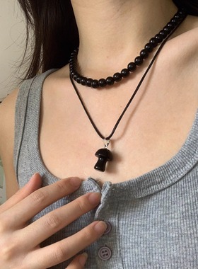 黑玛瑙串珠新中式项链