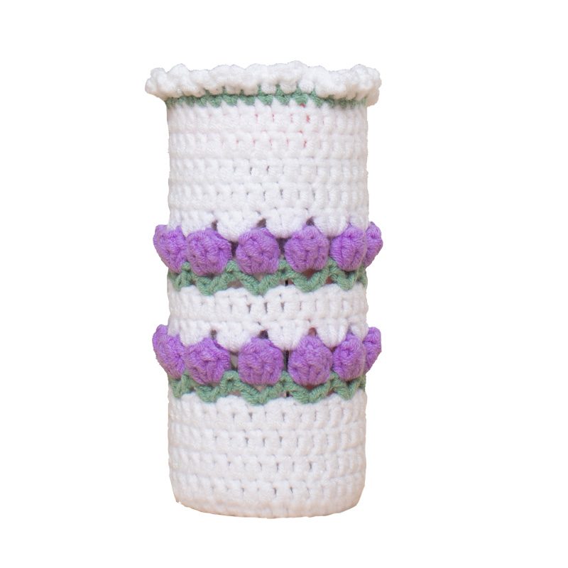 Cup cover hand-knitted office lady water cup cover