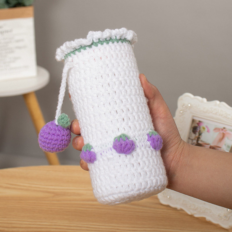 Cup cover hand-knitted office lady water cup cover