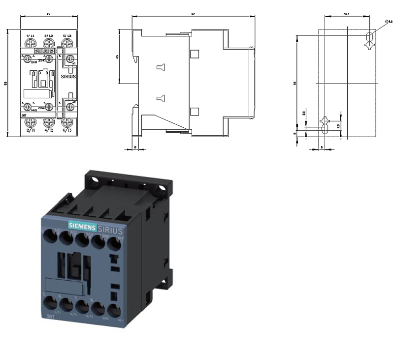 SIEMENS西门子3RT60171AF01全新原装正品3RT6017-1AF01交流接触器-图0