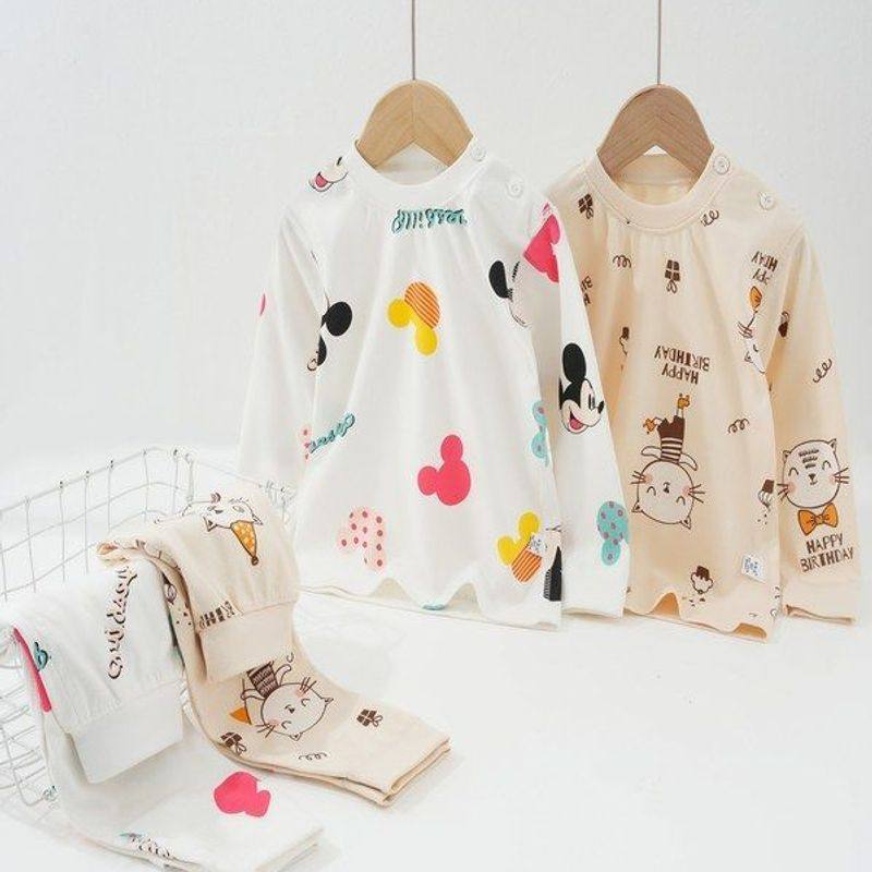 儿童高腰套装宝宝秋衣秋裤男童女童纯棉内衣婴儿护肚春秋保暖睡衣,淘宝优惠券,粉丝福利购,淘宝优惠卷