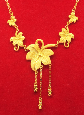 新娘结婚镀黄金项链女