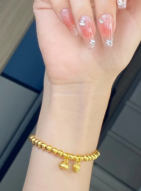 福中禧莲蓬手链古法鎏金手串女