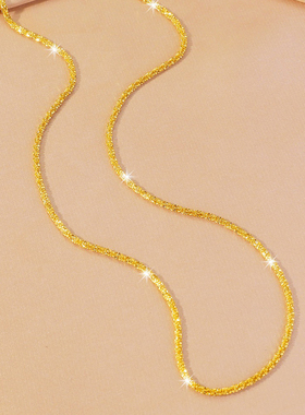 爆闪镀金毛衣链单链条细链女