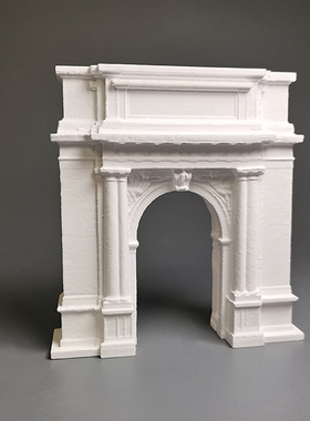 福吉谷纪念拱门浅浮雕石膏立体装饰画艺术品家居摆件北欧饰品