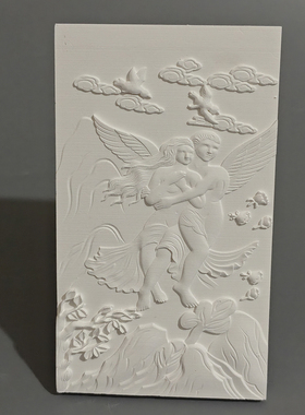 原创欧式人物石膏浮雕装饰桌面摆件北欧风艺术浮雕装饰画