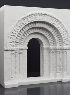 圣皮埃尔大教堂内部拱门浮雕石膏立体装饰艺术品家居摆件北欧饰品