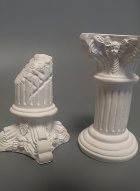 北欧罗马柱小天使石膏摆件拍照道具背景装饰品ins家居装饰品摄影