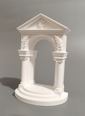 梦回罗马教堂浅浮雕石膏立体艺术品家居摆件北欧饰品桌面布景拍照