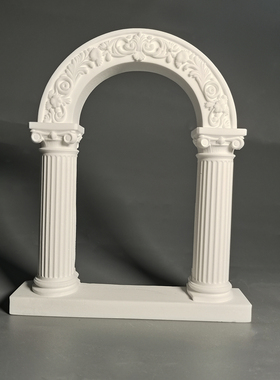 麦田里原创欧式拱门浅浮雕石膏立体艺术品家居摆件饰品拍照道具