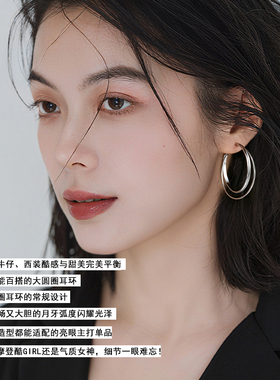 999纯银耳针2026爆款超火耳环