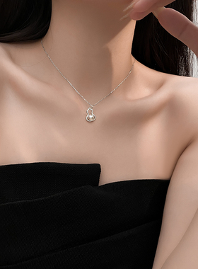 925纯银项链葫芦珍珠锁骨链