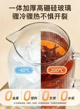 西可全玻璃养生壶小型一人办公室精致养生杯工位小型煮茶壶多功能