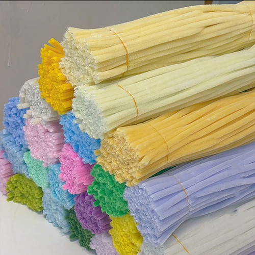 彩色佰宁扭扭棒手工diy材料小学生儿童特密毛根编织幼儿园超密绒 - 图1