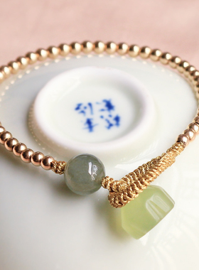 匠趣原创14k包金珠文艺范手链