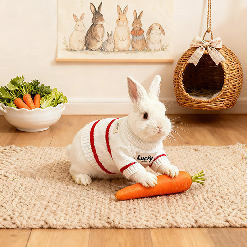 宠物兔子服饰衣服 冬季保暖中小型狗狗猫咪衣服保暖毛衣兔兔用品,淘宝优惠券,粉丝福利购,淘宝优惠卷