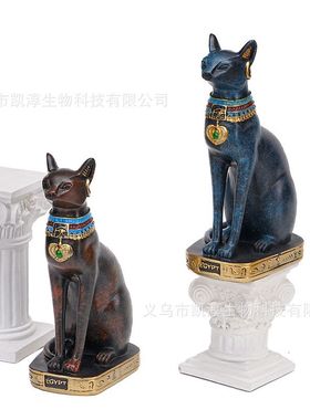 古埃及文明3D猫神贝斯特树脂工艺品摆件家居玄关办公旅游纪念摆件
