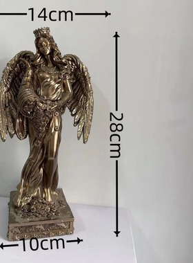 普吕茨 希腊财富树脂工艺雕像礼品收银台办公室桌面装饰摆件