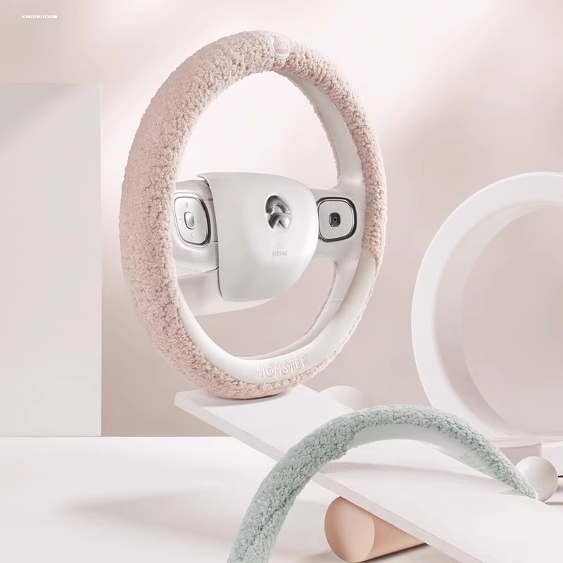 长城哈弗H1 H2s F5 F7 H4 H5哈佛H6运动版M6 H7冬季毛绒方向盘套 - 图1