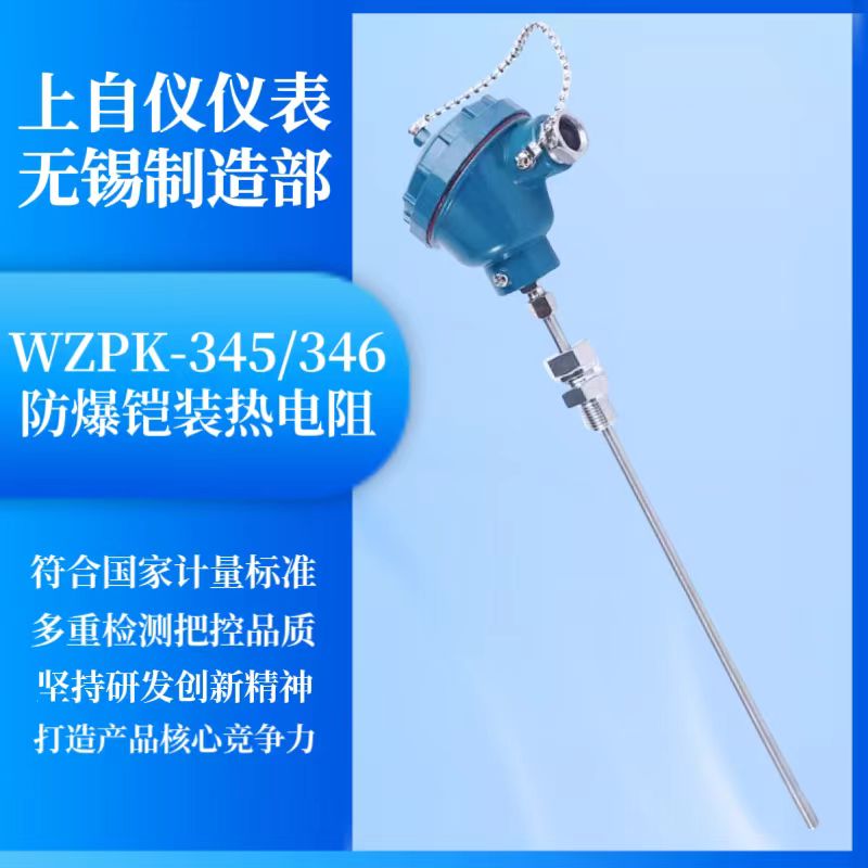 WZPK2-338S双支PT100温度传感器-200-500℃ 插深150mm卡套M16*1.5