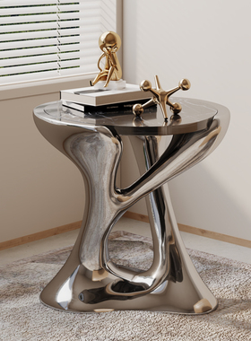 大理石边几冠军异性角几现代轻奢