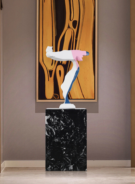 由居几何风创意空间走廊过艺术品