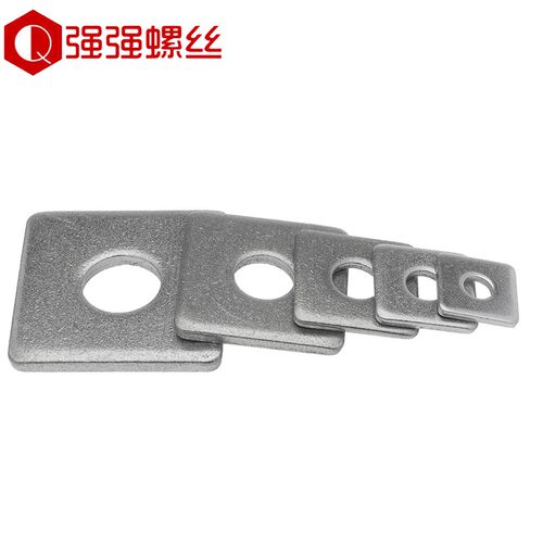 DIN436 304不锈钢方垫四方木结构用方形垫圈M6M8M10M12M20平垫片 - 图3
