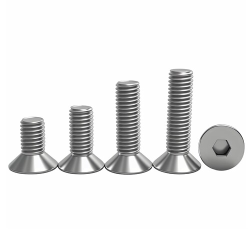 304不锈钢沉头内六角螺丝平头内六角螺钉M2M3M4M5M6M8M10M12M16 - 图3
