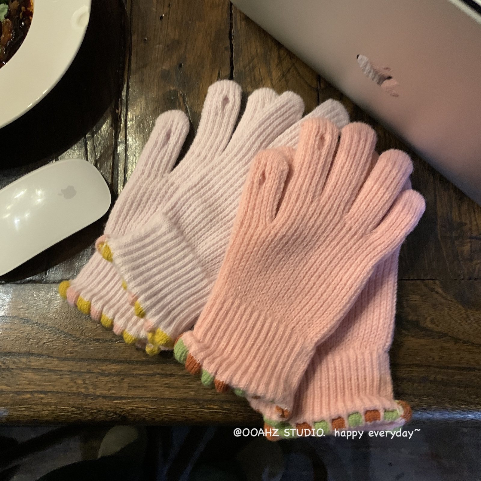 在深秋～韩国ins冬季露指毛线针织手套 纯色触屏保暖防风骑车分指,淘宝优惠券,粉丝福利购,淘宝优惠卷