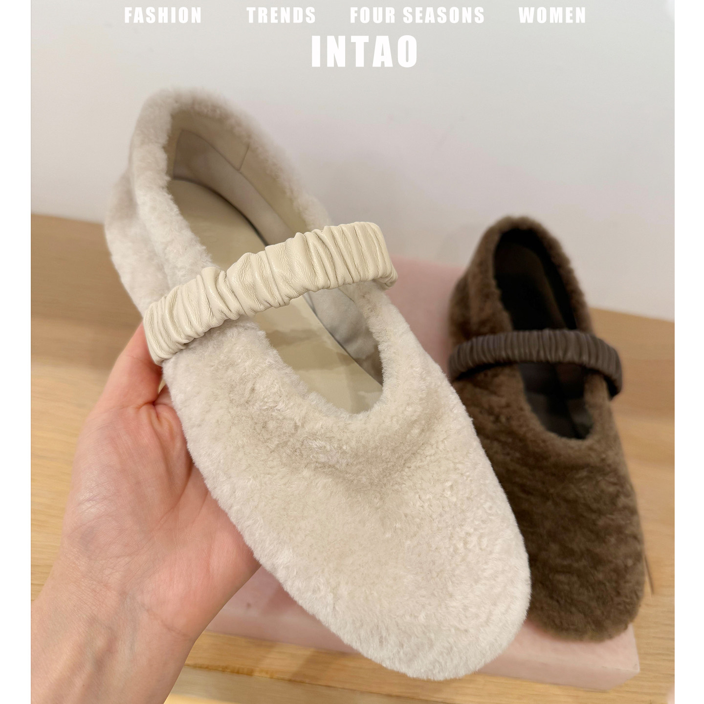 法式复古巨好看的芭蕾玛丽珍鞋女外穿2025秋冬新款平底加绒毛毛鞋,淘宝优惠券,粉丝福利购,淘宝优惠卷