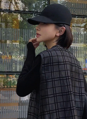秋冬帽子羊毛呢棒球帽英伦女复古