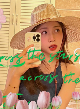 巴拿马草帽出游法式女春夏