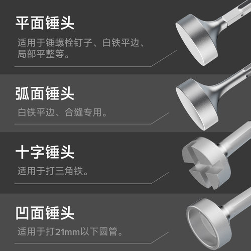 打桩锤头电锤电镐冲击钻敲边锤打通风管道螺栓白铁合缝机方头钻头 - 图2