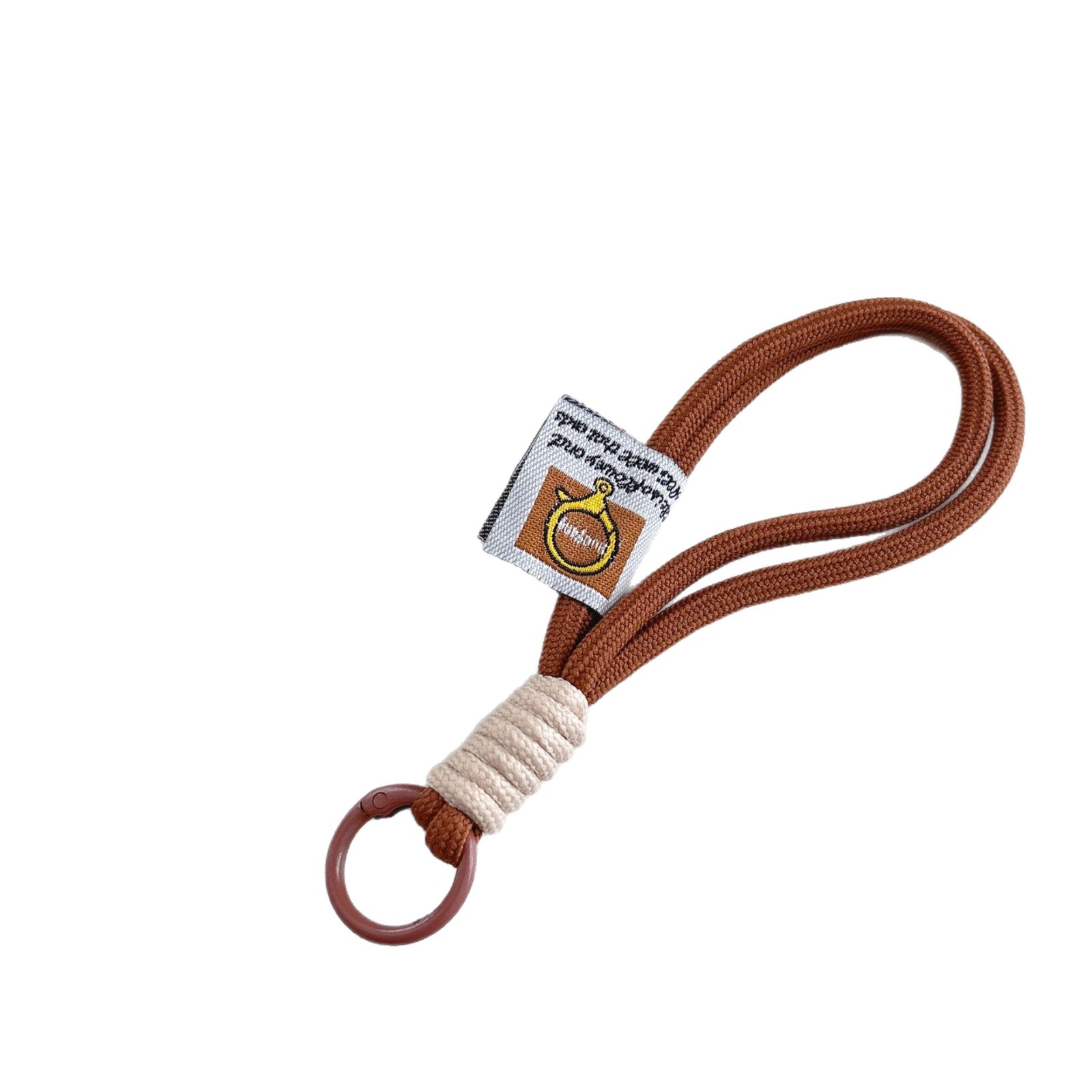 Colorblock nylon braided hand rope plush pendant mobile phone bag pendant DIY jewelry accessories