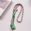 Hot-selling mobile phone colorful three-strand braided rope girls cross-body strap rope adjustable braided long bag cross-body