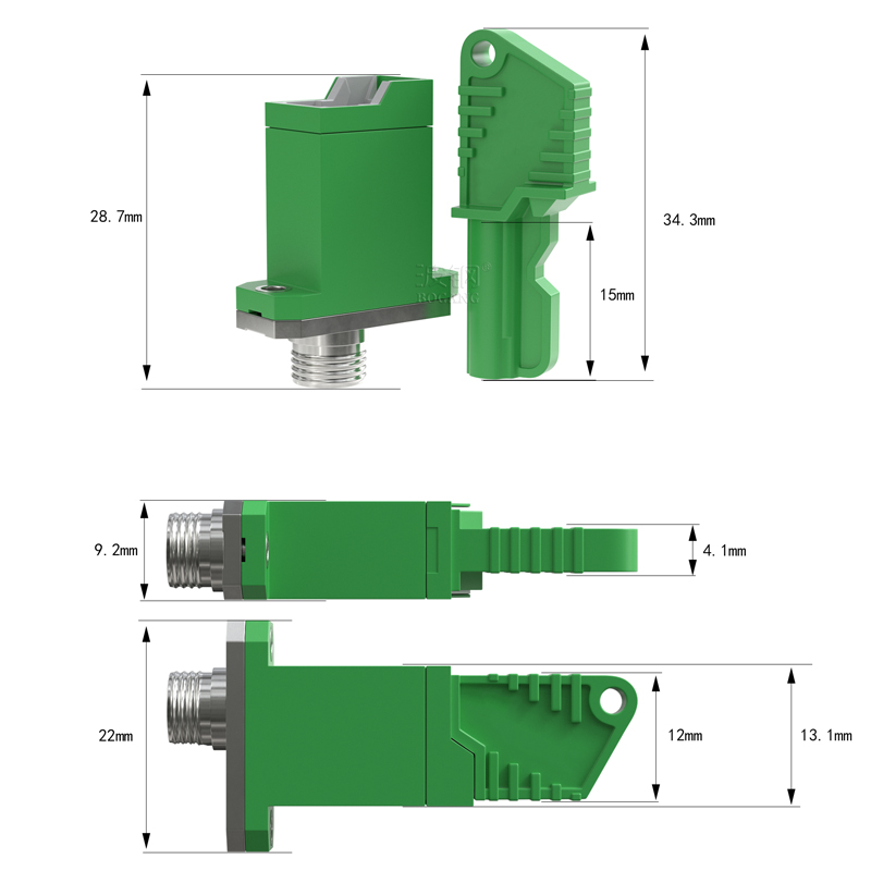 波钢 E2000-FC 光纤转接头高品质光纤插头连接光纤耦合器 固定式适配器法兰盘 适用广电通信网络光数据传输 - 图2