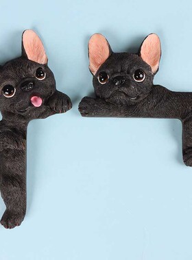 可爱法斗狗开关贴墙面插座装饰贴