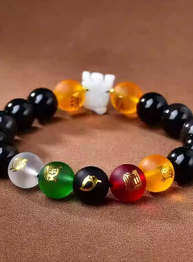 属虎人吉祥佩戴淘运灵阁五岳四神喜合吉宏手链2026马年生肖虎手串