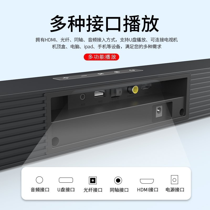 soundbar蓝牙音箱长条液晶电视音响客厅家庭影院回音壁挂同轴光纤-图2