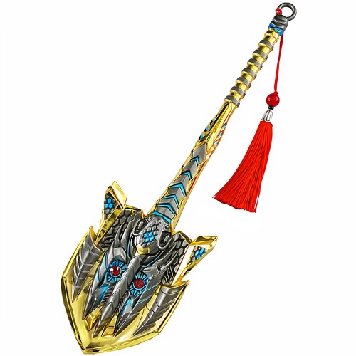 CF周边穿越火线王者之击屠龙尼泊尔军刃近战武器模型手办玩具刀 - 图3