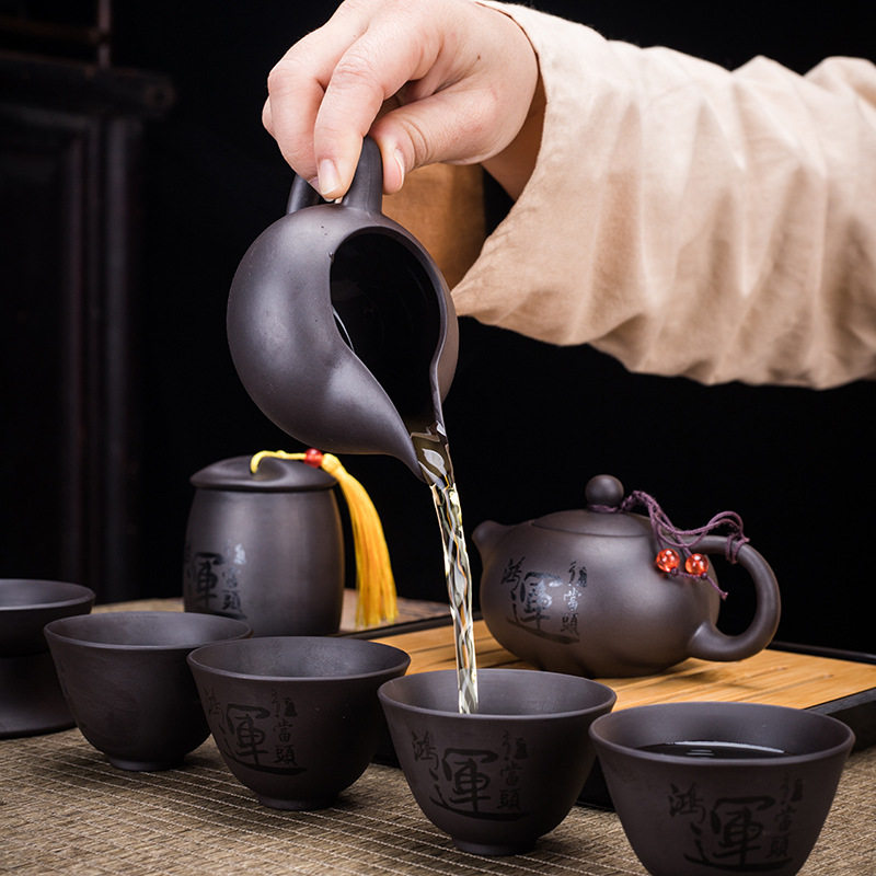 紫砂旅行茶具便捷一壶四杯带茶盘户外快客杯家用商务礼品批发logo,淘宝优惠券,粉丝福利购,淘宝优惠卷