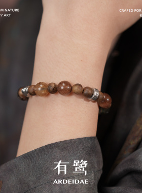 新中式复古女款高级感金发晶手串