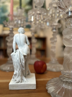 德国梅森Meissen陶瓷人偶亚当苹果素瓷瓷偶马可里尼人物手办