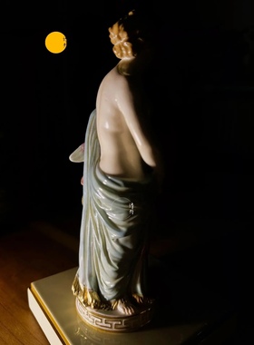 德国梅森meissen维纳斯丘比特陶瓷人偶venus瓷偶摆件古董人偶