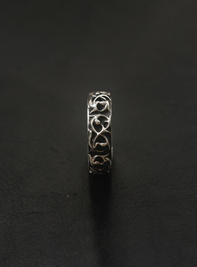 永恒藤蔓戒指嘻哈指环高定钢模潮